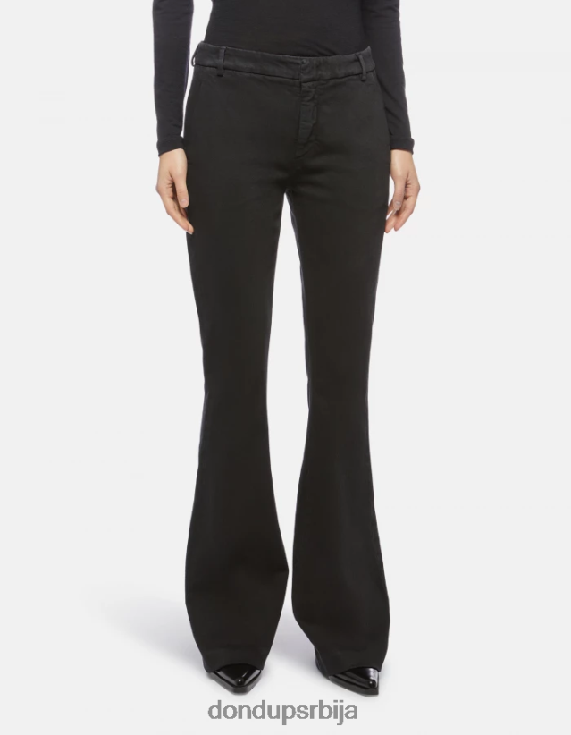 леки боотцут панталоне од растезљивог денима Жене 662008216 црн DONDUP Одећа