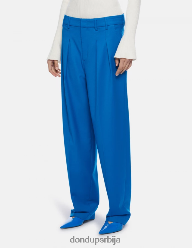 дали фланелске панталоне слободног кроја Жене 662008194 тиркизно DONDUP Одећа