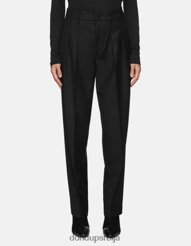 дали фланелске панталоне слободног кроја Жене 662008195 црн DONDUP Одећа