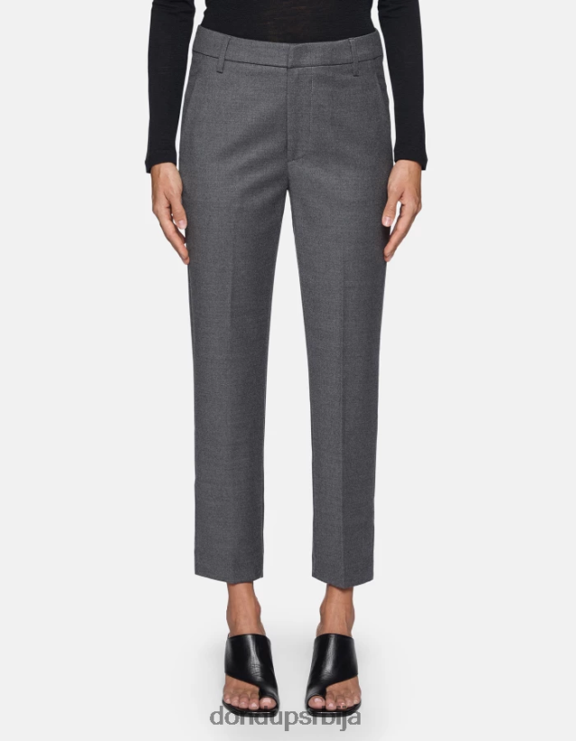 нима фланелске панталоне широког кроја Жене 662008223 сива DONDUP Одећа