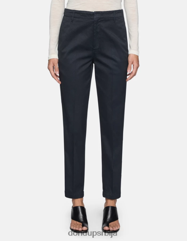 јанис памучне панталоне у облику шаргарепе Жене 662008128 Морнарско плаво DONDUP Одећа