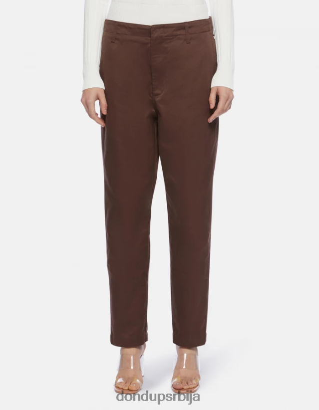 јанис памучне панталоне у облику шаргарепе Жене 662008159 браон DONDUP Одећа