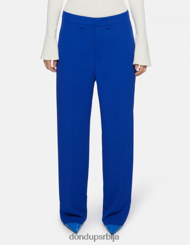 јоан широке панталоне од габардина Жене 662008147 краљевско плаво DONDUP Одећа јоан широке панталоне од габардина Жене 662008147 краљевско плаво DONDUP Одећа