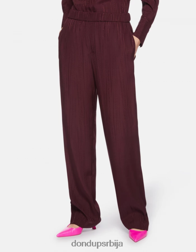 панталоне од мешавине свиле у стилу граце пиџаме Жене 662008211 пругна DONDUP Одећа