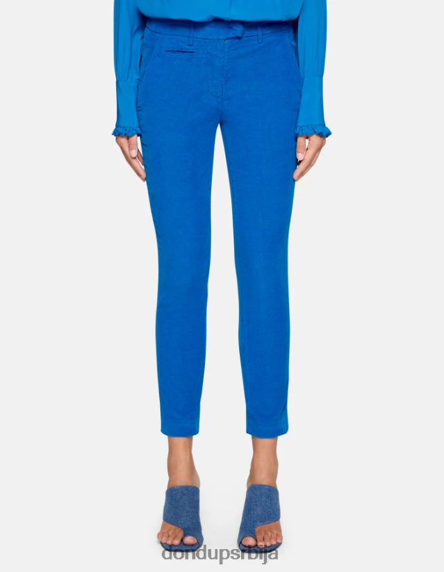 савршене уске панталоне од сомота Жене 662008155 тиркизно DONDUP Одећа