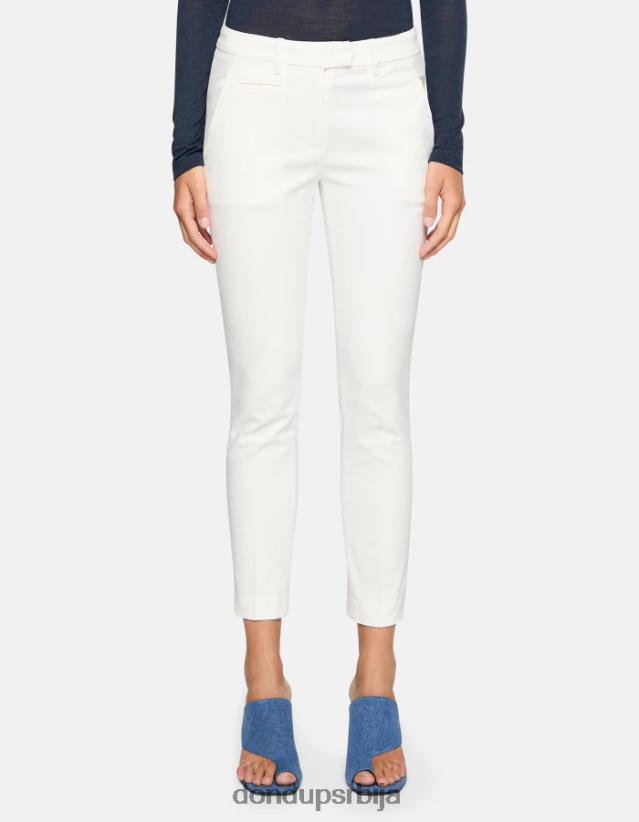савршене памучне панталоне танког кроја Жене 662008176 алабастро DONDUP Одећа