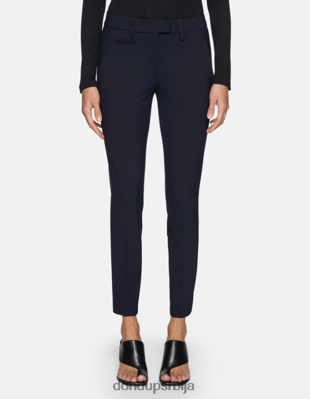 савршене уске панталоне од вуне Жене 662008183 Морнарско плаво DONDUP Одећа