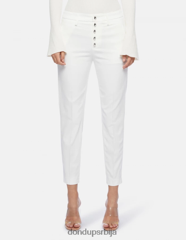 кармен памучне панталоне слим фит Жене 662008207 алабастро DONDUP Одећа
