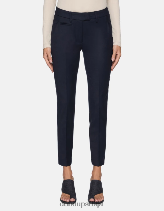 савршене фланелске панталоне танког кроја Жене 662008229 Морнарско плаво DONDUP Одећа
