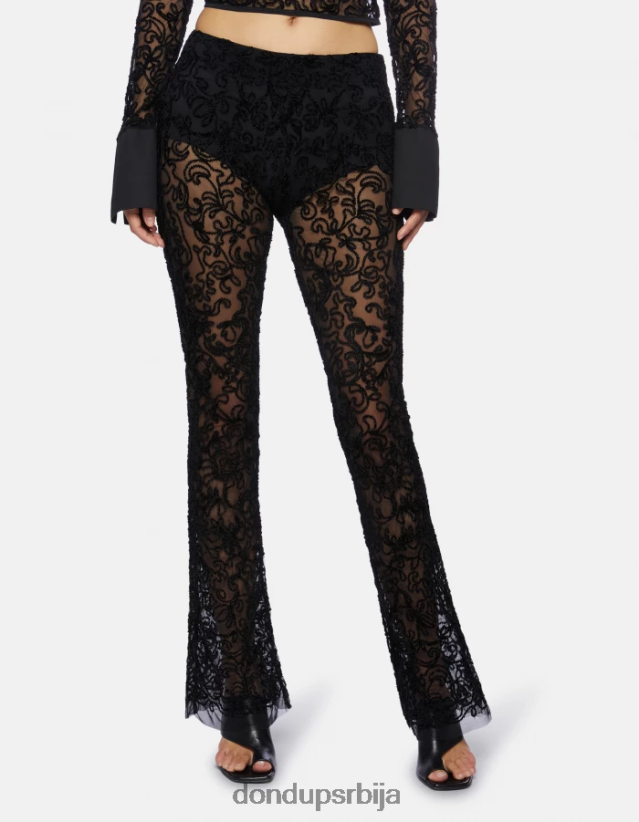 уске чипкане панталоне Жене 662008239 црн DONDUP Одећа