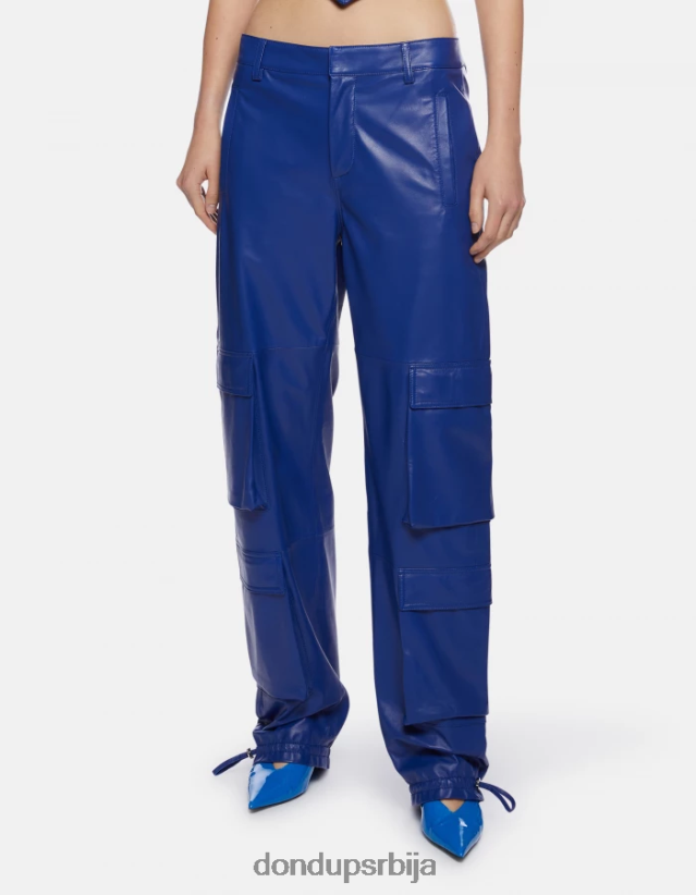 тори панталоне од напа коже слободног кроја Жене 662008197 краљевско плаво DONDUP Одећа тори панталоне од напа коже слободног кроја Жене 662008197 краљевско плаво DONDUP Одећа