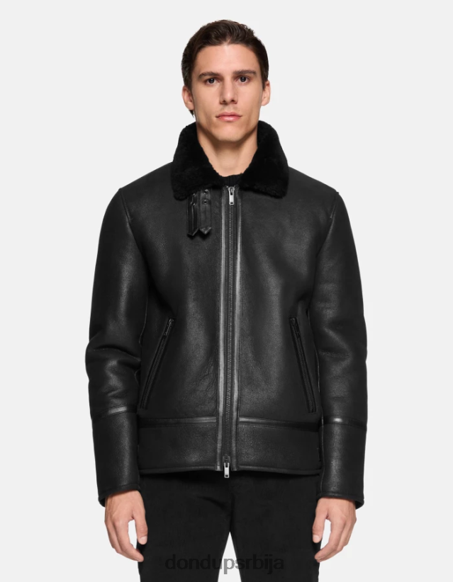 стрижни капут правилног кроја мушкарци 662008901 црн DONDUP Одећа