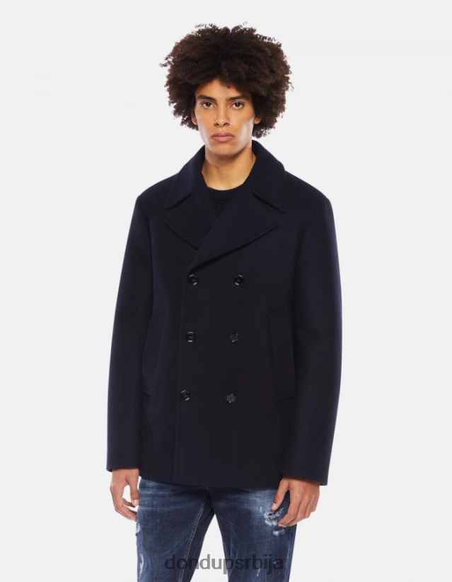 дупли платнени капут мушкарци 662008910 Морнарско плаво DONDUP Одећа