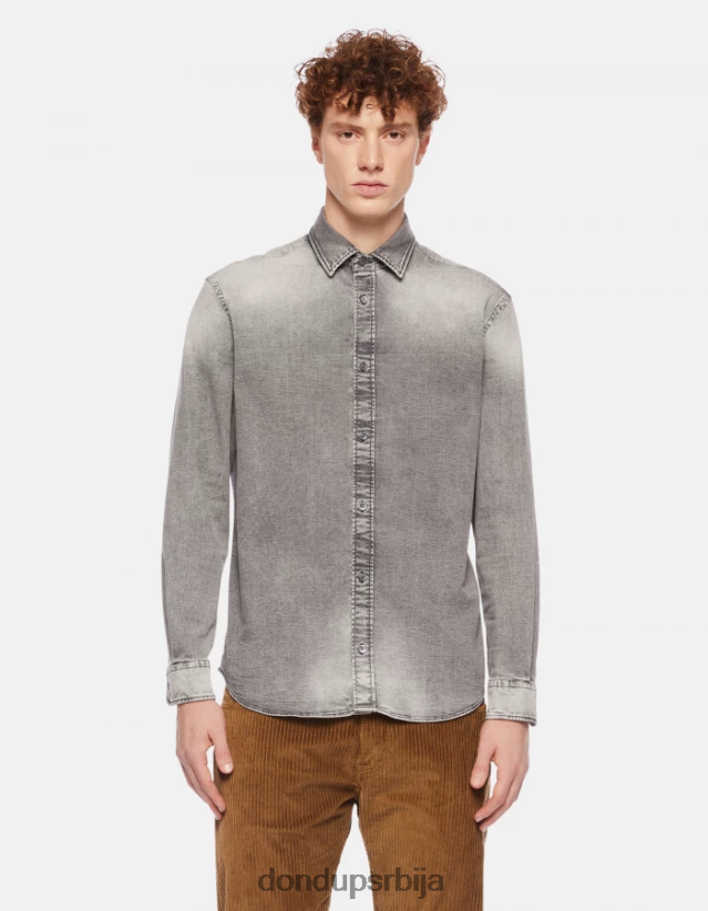 тексас кошуља нормалног кроја мушкарци 662008860 црн DONDUP Одећа