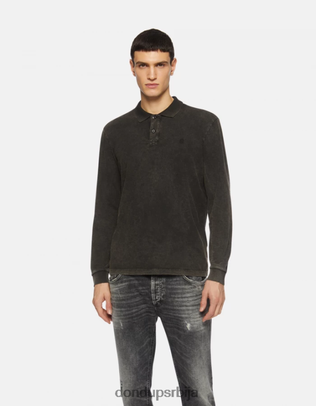 поло мајица регуларног кроја мушкарци 662008803 црн DONDUP Одећа