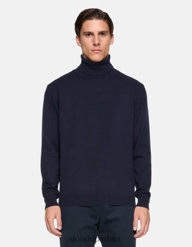 обичан поло изрез од кашмира и свилени џемпер мушкарци 662008869 Морнарско плаво DONDUP Одећа