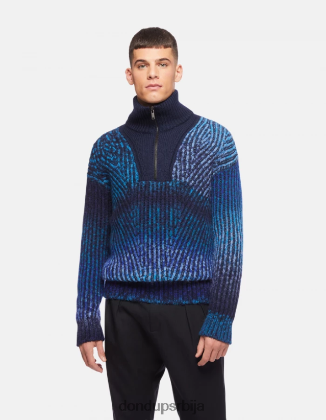 вунени џемпер са поло изрезом нормалног кроја мушкарци 662008878 краљевско плаво DONDUP Одећа