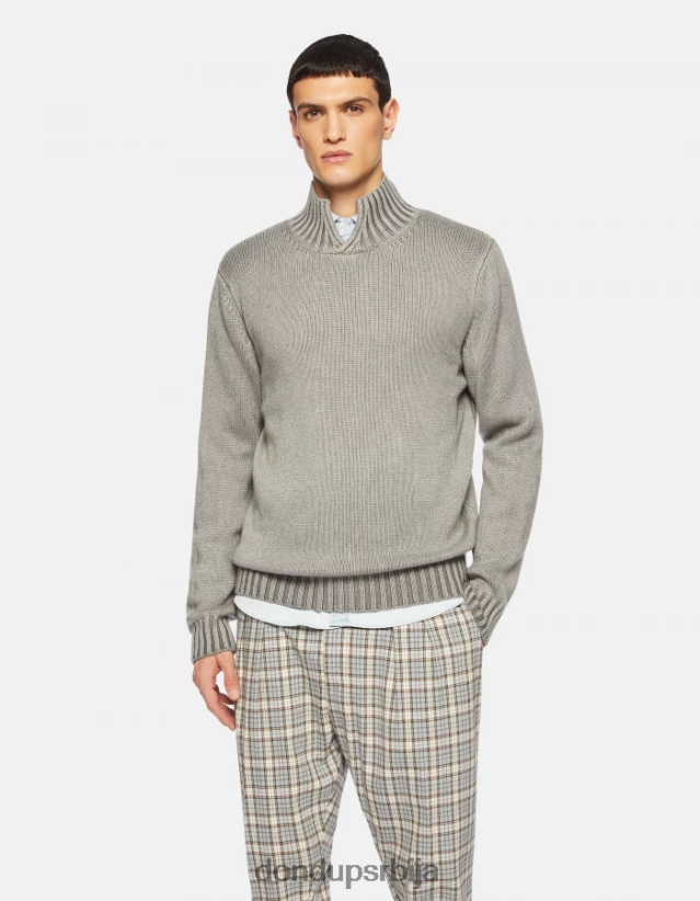 вунени џемпер са левкастим вратом мушкарци 662008892 сива DONDUP Одећа вунени џемпер са левкастим вратом мушкарци 662008892 сива DONDUP Одећа