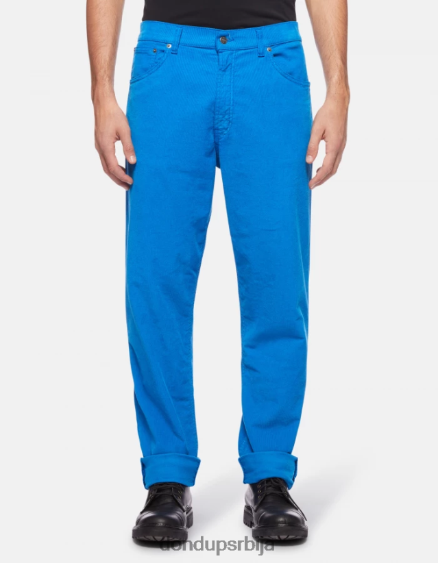 пацо сомотне панталоне широког кроја од 34 инча мушкарци 662008580 тиркизно DONDUP Одећа