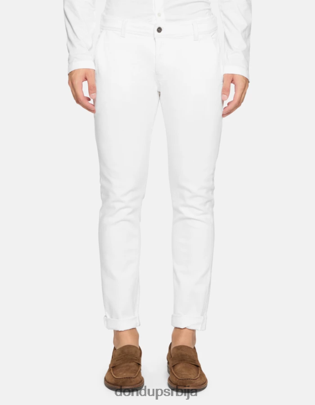 конор уске фармерке од растезљивог тексаса мушкарци 662008664 бео DONDUP Одећа