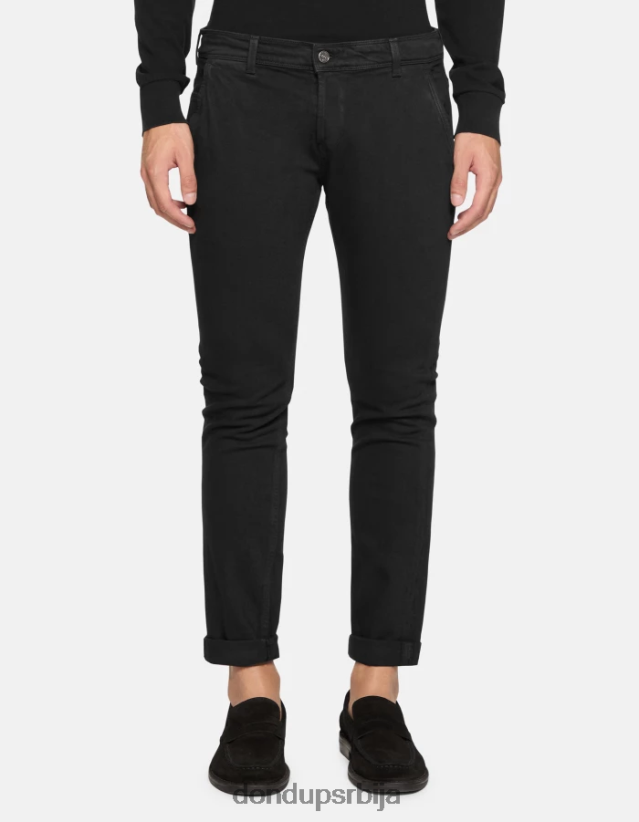 конор уске фармерке од растезљивог тексаса мушкарци 662008665 црн DONDUP Одећа