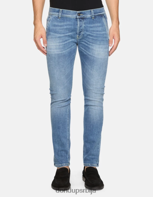 конор уске фармерке од растезљивог тексаса мушкарци 662008675 Плави DONDUP Одећа