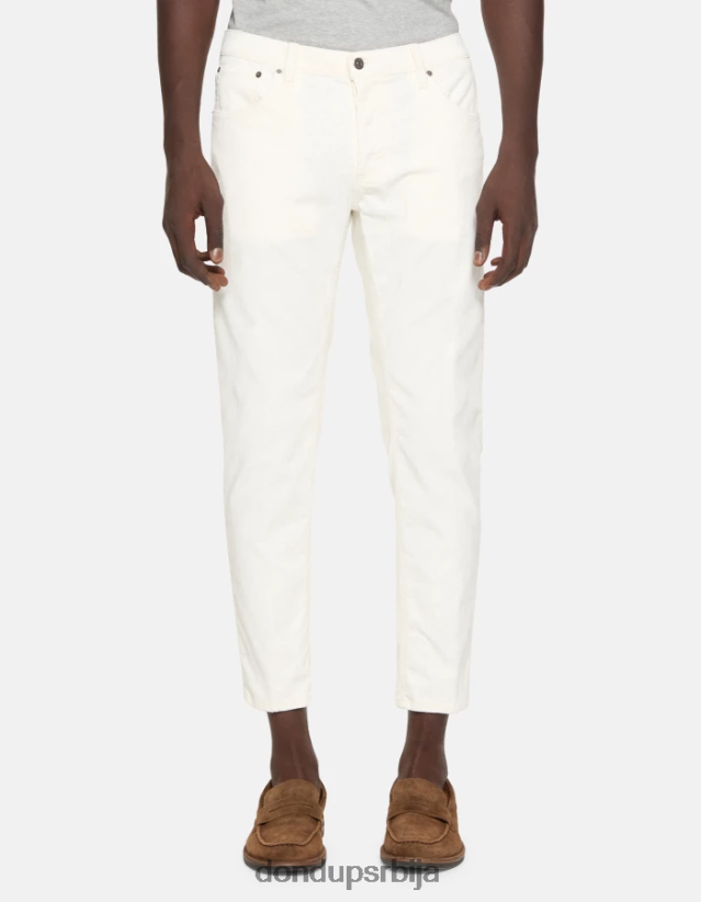 сомотне панталоне у облику шаргарепе мушкарци 662008568 алабастро DONDUP Одећа