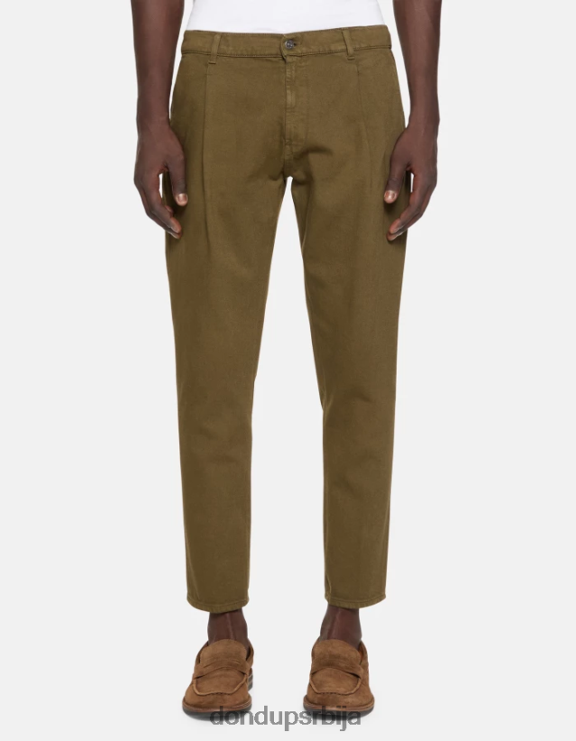 паул шаргарепе фармерке од растегљивог тексаса мушкарци 662008626 Војничко зелена DONDUP Одећа