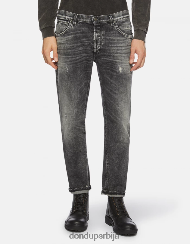 Бригхтон растезљиве фармерке од џинса у облику шаргарепе мушкарци 662008639 црн DONDUP Одећа