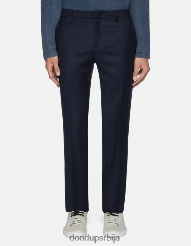 фланел панталоне регуларног кроја спиритиссимо мушкарци 662008678 Морнарско плаво DONDUP Одећа