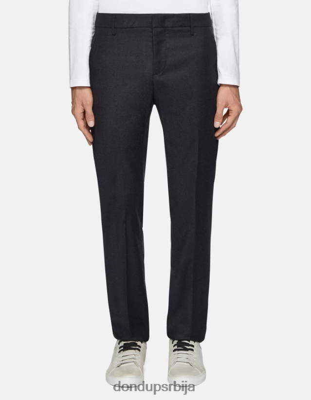 фланел панталоне регуларног кроја спиритиссимо мушкарци 662008679 асфалто DONDUP Одећа