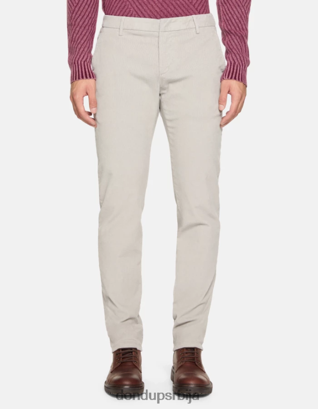 Спиритиссимо сомотне панталоне нормалног кроја мушкарци 662008718 светло сива DONDUP Одећа