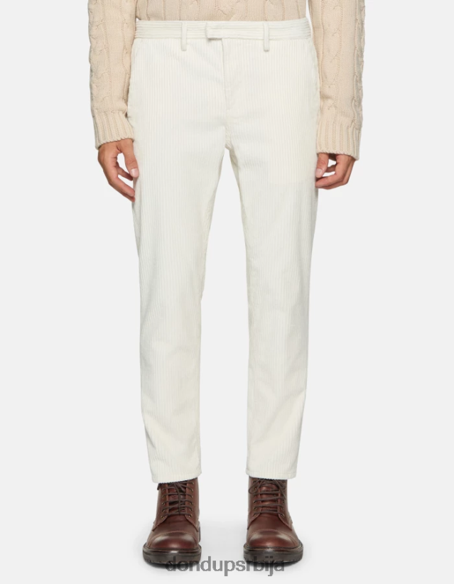 пабло панталоне од сомота регуларног кроја мушкарци 662008726 алабастро DONDUP Одећа пабло панталоне од сомота регуларног кроја мушкарци 662008726 алабастро DONDUP Одећа