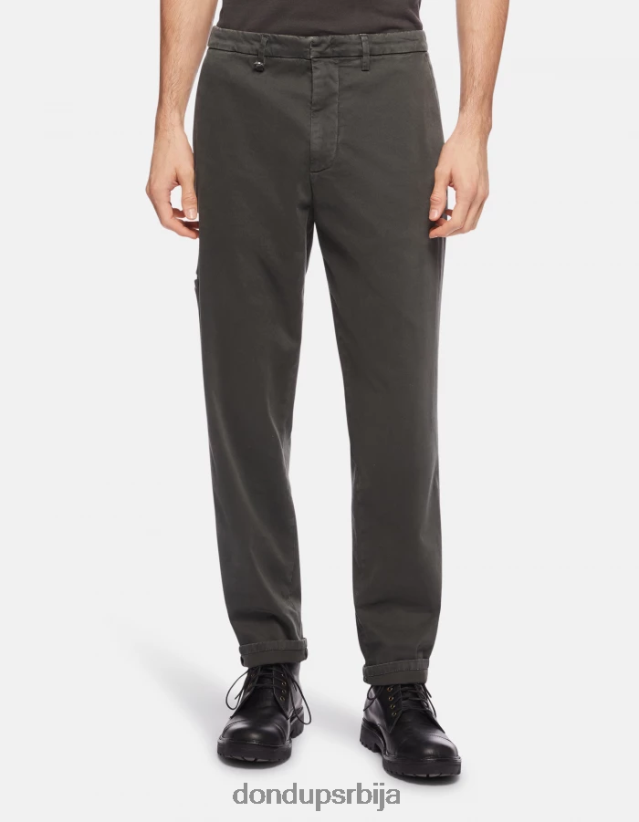 рицк памучне панталоне регуларног кроја мушкарци 662008738 фумо DONDUP Одећа рицк памучне панталоне регуларног кроја мушкарци 662008738 фумо DONDUP Одећа