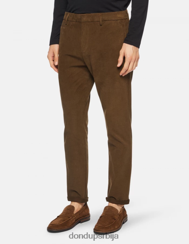 Јое памучне панталоне у облику шаргарепе мушкарци 662008700 верде милитаре DONDUP Одећа