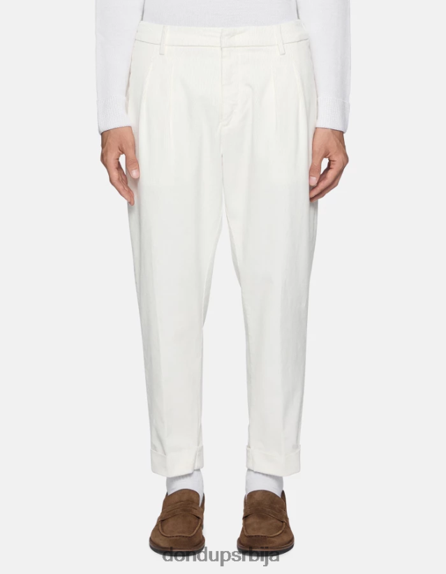 панталоне од сомота у облику шаргарепе мушкарци 662008735 алабастро DONDUP Одећа