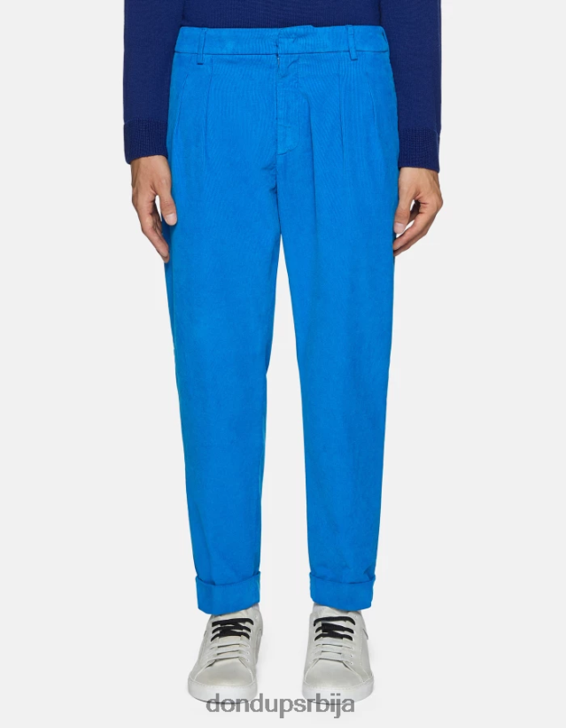 панталоне од сомота у облику шаргарепе мушкарци 662008737 тиркизно DONDUP Одећа