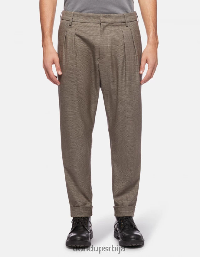 панталоне од мешавине вуне осцар кроја шаргарепе мушкарци 662008744 цортецциа DONDUP Одећа