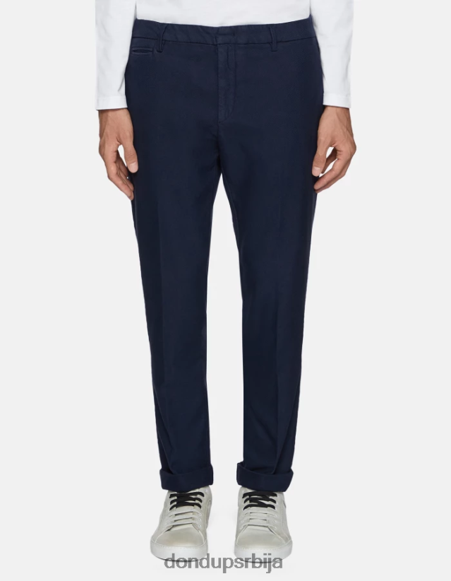 Јое памучне панталоне у облику шаргарепе мушкарци 662008748 Плави DONDUP Одећа