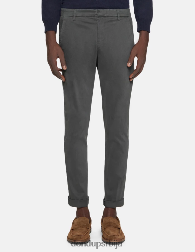 гауберт памучне панталоне слим фит мушкарци 662008691 фумо DONDUP Одећа гауберт памучне панталоне слим фит мушкарци 662008691 фумо DONDUP Одећа