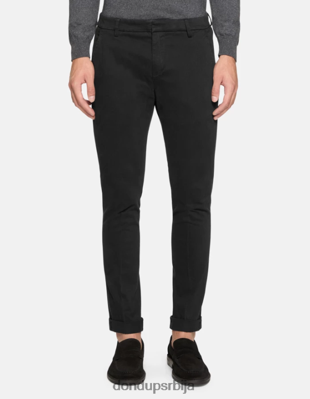 гауберт памучне панталоне слим фит мушкарци 662008692 црн DONDUP Одећа гауберт памучне панталоне слим фит мушкарци 662008692 црн DONDUP Одећа