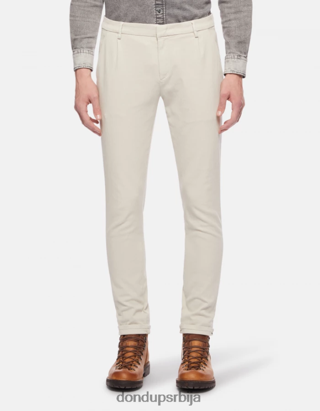 гауберт уске памучне панталоне са стрелицама мушкарци 662008722 гессо DONDUP Одећа