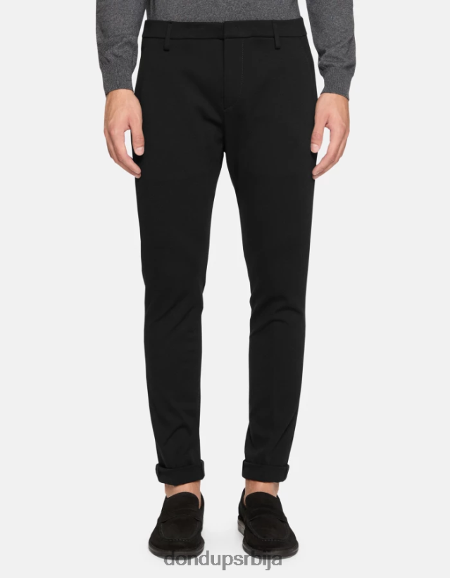 гауберт слим-фит панталоне од дреса мушкарци 662008731 црн DONDUP Одећа