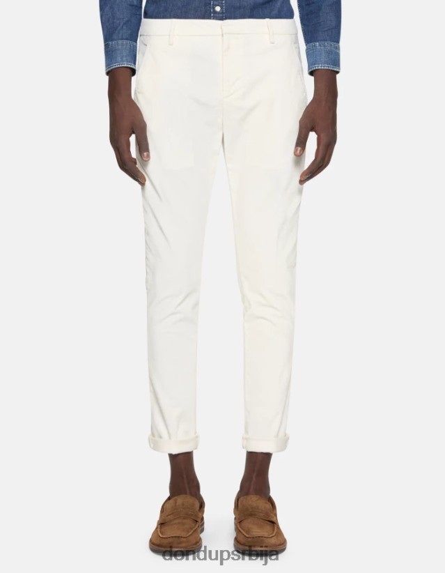 гауберт уске панталоне од сомота мушкарци 662008761 алабастро DONDUP Одећа