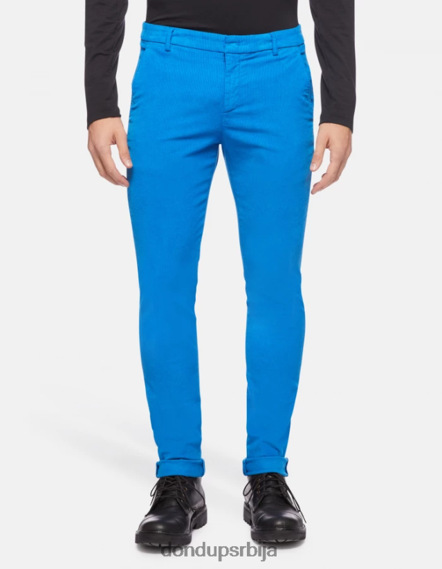 гауберт уске панталоне од сомота мушкарци 662008766 тиркизно DONDUP Одећа