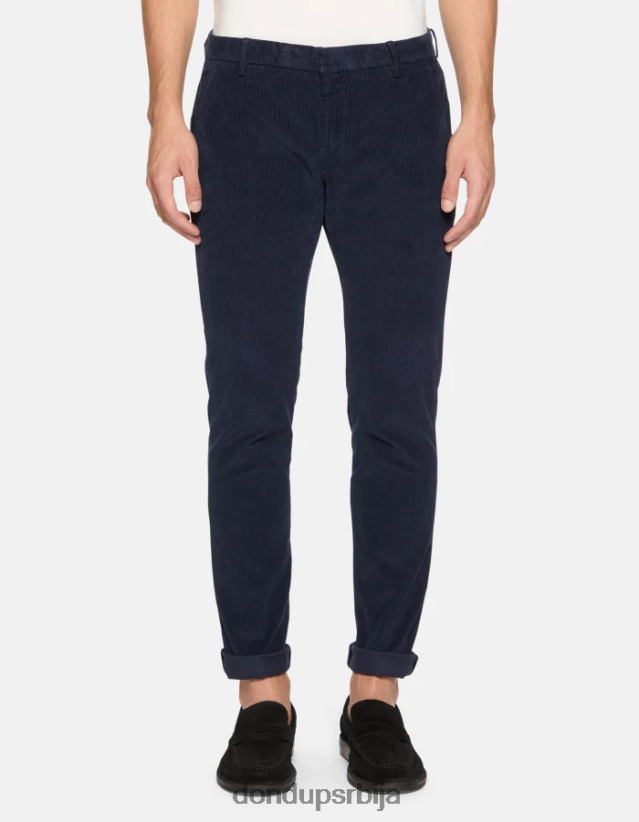 гауберт уске панталоне од сомота мушкарци 662008767 Морнарско плаво DONDUP Одећа