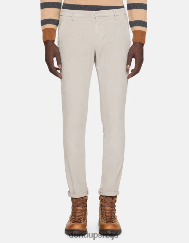 гауберт уске панталоне од сомота мушкарци 662008768 светло сива DONDUP Одећа