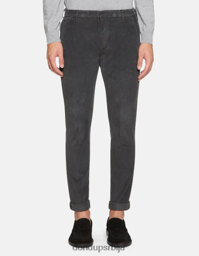 гауберт уске панталоне од сомота мушкарци 662008769 фумо DONDUP Одећа