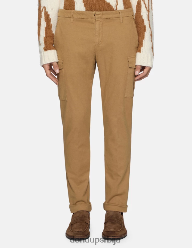 едди слим-фит памучне панталоне мушкарци 662008776 песак DONDUP Одећа