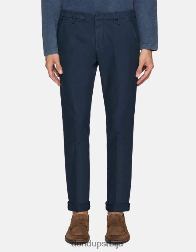 гауберт памучне панталоне слим фит мушкарци 662008778 Морнарско плаво DONDUP Одећа